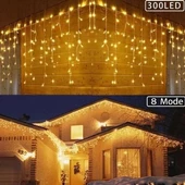 8 Fonksiyonlu 16 Saçaklı Perde Led 3 X 1 (günışığı) - 7