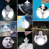 5 Led'li 3 Farklı Işık Modlu Açılıp Kapanabilir Led Kanatlı Güneş Enerjili Solar Aydınlatma Asılabilir Kamp Feneri - 4