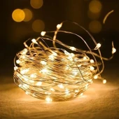 Peri Led Işık 5 Metre (sarı) Pilli Aydınlatma Şerit Saçak Spot Süsleme - 8