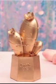 Led Işıklı Sevimli Kaktüs Dekoratif Masa Lambası Mini Biblo Gece Lambası Gold - 5
