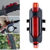 Usb Şarj Edilebilir Parlak Bisiklet Led Lamba Su Geçirmez Güvenlik Uyarı Arka Lamba Işığı thumbnail 1