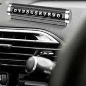 Alüminyum Kasa Siyah Renk Çevirmeli Araç Içi Telefon Numaratörü Park Oto Numaratörü thumbnail 6