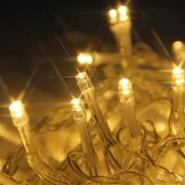 10 Metre 100 Ledli 8 Fonksiyonlu Dekoratif Lambader Sarı Lamba - 4