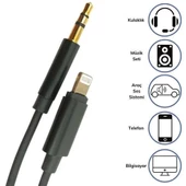 İphone Lightning Aux Araç Dönüştürücü Ses Kablosu 35 Mm Jack Girişli - 4