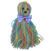 Ahtapot Şekilli Zilli Ve İpli Rengarenk Püsküllü Sevimli Kedi oyuncağı thumbnail 6