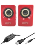 N62 1+1 Multimedia Usb Ve Jacklı Mini Hoparlör Yüksek Stereo Ses Sistemi - 7