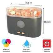 Himalaya Tuzlu Renkli Led Aydınlatmalı 200ml Hava Nemlendiricili Aromaterapi Difüzörü - 5