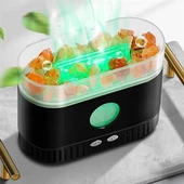 Himalaya Tuzlu Renkli Led Aydınlatmalı 200ml Hava Nemlendiricili Aromaterapi Difüzörü - 8