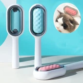 Evcil Hayvanlar İçin Çift Taraflı Pet Fırçası Nemli Tüy Tarama Tarağı thumbnail 5