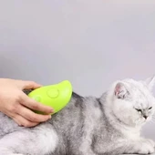Buharlı Yumuşak Silikon Uçlu Kedi & Köpek Tüy Tarama Tarağı Yıkama Fırçası thumbnail 6