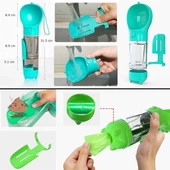 Taşınabilir Hazneli Mama Kaplı ,kaka Poşetli Kedi,köpek Suluğu-300ml - 3