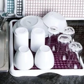 Pratik Lavabo Tezgah Üstü Bulaşık Kurutmalığı Süzmatik 22x40 Cm - 4