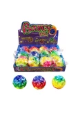 RENKLİ YOBABA SESLİ PLASTİK TOP 7,50 CM 1 ADET FİYATIDIR - 1