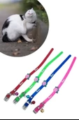 Çıngıraklı Zilli Sevimli Renkli Slikon Kedi Köpek Boyun Tasması thumbnail 2