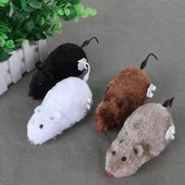 Kurmalı Kedi Eğitim Oyuncağı Tüylü Peluş Fare Yakalama İnteraktif Sevimli Eğlenceli Oyuncak thumbnail 3