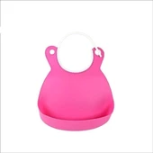 Çocuk Bebek Mama Önlüğü Dökülme Engelleyici Bükülebilir Pembe - 6