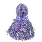 Ahtapot Şekilli Zilli Ve İpli Rengarenk Püsküllü Sevimli Kedi oyuncağı thumbnail 2