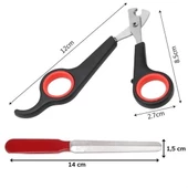 Evcil Hayvan Tırnak Makası Ve Törpü Seti Manikür Pedikür Pati Bakım Aleti Kaymaz Sap thumbnail 5