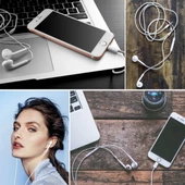 İphone Ucu Çıkışlı Pop Up Kulakiçi Yumuşak Kontrol Tuşlu Kulaklık - 2