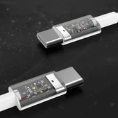 Apple 15/15 Pro Type-c To Type-c Hasır Örgü Hızlı Şarj Kablosu (1m) thumbnail 4