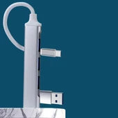 4 Port'lu Bağlantı İstasyonu Ultra İnce Usb Bölücü Type-c Tipi Çoklu Arayüz Adaptörü Multi Usb Çoklayıcı - 6