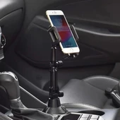 Teleskopik Araç Bardak Yerine Giren Telefon Tutucu thumbnail 4