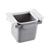 Mini Masa Çöp Kovası Plastik Tezgah Altı Geri Çekilebilir Yapışkanlı Görünmez Bölme Pratik - 1