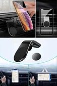 ® Havalanndırma Izgarasına Takılabilen Mandallı Mıknatıslı Oto Araç Içi Manyetik Telefon Tutucu - 5