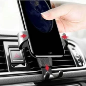 Araç İçi Klima Izgarasına Takılabilen Plastik Oto Telefon Tutucu Gravity - 3