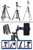 Telefon Ve Fotoğraf Makinası Takılabilen Bluetooth Kumandalı 146 Cm Tripod - 7