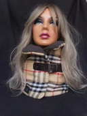 Burberry desen tasarım, içi polar kumaş ve silikon dolgulu sıcacık tutar. - 1