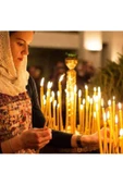 RAYTOYS OYUNCAK   8 Adet Beyaz Uzun Mum 35 Cm Beyaz Mum Church Candles Kilise Mumu Beyaz Arınma Mumu Yılbaşı Mumları - 3