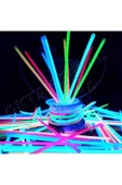 RAYTOYS OYUNCAK 100 Adet Glow Stick Işıklı Fosfor Çubuk Neon Işık Glow Parti Işıkları Işıklı Bileklik Neon Kolye - 3