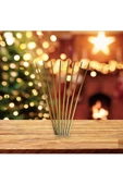 RAYTOYS OYUNCAK   VIP PARLAK GOLD KİLİSE MUMU ARINMA MUMU CHURCH CANDLES 8 ADET GOLD İNCE UZUN MUM 35 CM GOLD MUM - 1