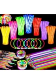 RAYTOYS OYUNCAK   Vıp Kalite 100 Adet Glow Stick Işıklı Fosfor Çubuk Neon Parti Işıkları Işıklı Bileklik Kolye Çubuk - 4
