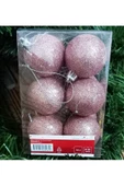RAYTOYS OYUNCAK   Vıp Kalite 5 Cm 12 Adet Simli Pembe Top Yılbaşı Ağacı Süsleri Vitrin Süsleri Pembe Yılbaşı Top Süs thumbnail 2