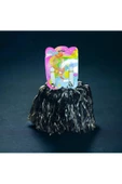 RAYTOYS OYUNCAK   VIP PARLAK 23 NİSAN GÖSTERİ PONPONU 1 ÇİFT SİYAH PONPON SİYAH GÖSTERİ PONPONU SİYAH PARLAK PONPON - 1