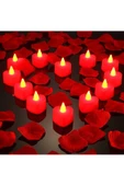 RAYTOYS OYUNCAK Heart Red Light Candles 24 Adet Kırmızı Led Işıklı Kalpli Mum Kırmızı Led Mum Kırmızı Işıklı Mum - 2