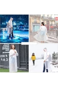 RAYTOYS OYUNCAK 10 Adet Outdoor Yağmurluk Vıp Unısex Raın Coat 1.kalite Şapkalı Çıtçıtlı Yağmurluk Beyaz Yağmurluk - 2