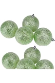RAYTOYS OYUNCAK   Vıp Kalite 5 cm 12 Adet Simli Açık Yeşil Top Yılbaşı Ağacı Süsleri Vitrin Süsleri Açık Yeşil Yılbaşı thumbnail 1