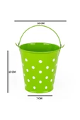 RAYTOYS OYUNCAK   2 PCS VIP DECORATIVE GREEN PURPLE PAİL 2 ADET SAPLI METAL KOVA PUANTİYELİ KOVA MOR KOVA YEŞİL KOVA - 3