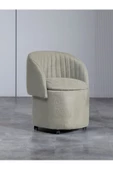 Meşe Home Form Bazalı Tekerlek Ayaklı Hafif Nubuk Kumaş Sırtlı-Sırtsız Puf - Renk Seçenekli - 1