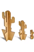 RAYTOYS OYUNCAK   MAKET 3 LÜ KAKTÜS AHŞAP MAKET 3D KAKTÜS BOYAMA MAKETİ NATUREL AHŞAP BOYAMA EĞİTİCİ 3LÜ KAKTÜS BOYAMA - 1