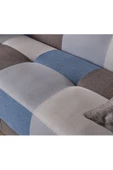 Meşe Home Cube Kolsuz Mekanizma Yataklı Yaylı Bazalı Kare Desenli Kanepe - 3