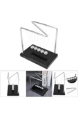 RAYTOYS OYUNCAK   NEW Z POOL CRADLE BALANCE BALLS MANYETİK STRES TOPLARI STRES TOPU NEW BALANS TOP SİYAH AHŞAP TABANLI - 2