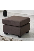 Meşe Home Plus Kılıflı Torba Yaylı Keten Kumaş Fonksiyonel Puf Kahve - 1