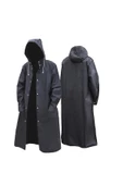 RAYTOYS OYUNCAK 1 ADET 1.KALİTE SİYAH YAĞMURLUK VIP UNISEX RAIN COAT ŞAPKALI ÇITÇITLI YAĞMURLUK OUTDOOR YAĞMURLUK - 6