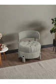Meşe Home King Kapitoneli Silinebilir Kumaş Konforlu Modern Tasarım Renk Seçenekli Tekli Sandalye - 1