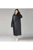 RAYTOYS OYUNCAK 50 ADET VIP UNISEX RAIN COAT OUTDOOR YAĞMURLUK 1.KALİTE ŞAPKALI ÇITÇITLI YAĞMURLUK SİYAH YAĞMURLUK - 5