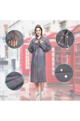 RAYTOYS OYUNCAK 50 ADET VIP UNISEX RAIN COAT OUTDOOR YAĞMURLUK 1.KALİTE ŞAPKALI ÇITÇITLI YAĞMURLUK GRİ YAĞMURLUK - 3